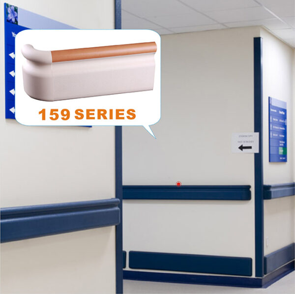 Hospital Corridor 159mm Handrail - Anti-Collision PVC Wall Protection Safety Railings for Elderly & Disabled Patients Care Facility - Image 4