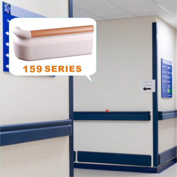 Hospital Corridor 159mm Handrail - Anti-Collision PVC Wall Protection Safety Railings for Elderly & Disabled Patients Care Facility - Image 7