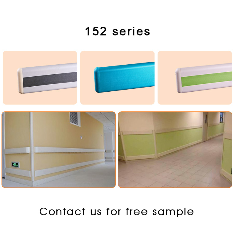 152mm Hospital Wall Guard (XY 152): Heavy-Duty PVC + Aluminum Crash Rail for High-Traffic Facilities - Shining Building Materials