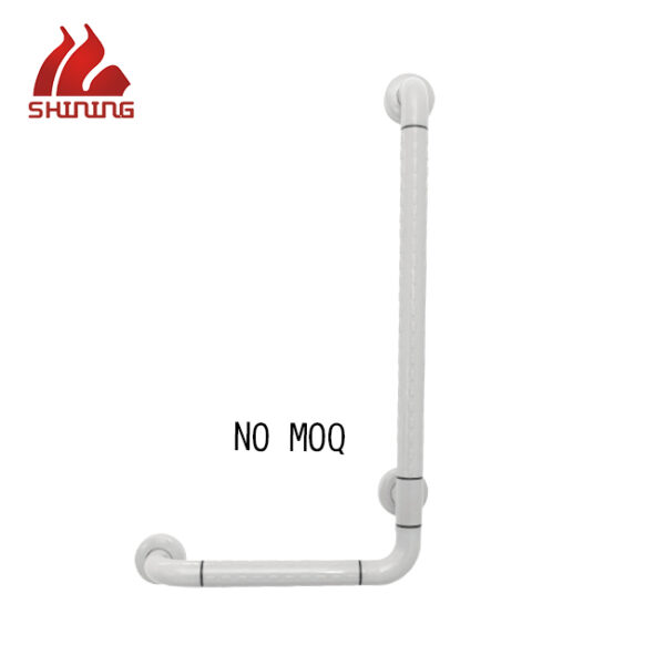 XY32-27 L-Shaped Nylon-Coated Grab Bar, 32 mm | Antibacterial, Water & Rust Resistant | Shower/Toilet/Hotel | OEM Pantone | Factory Wholesale - Image 2