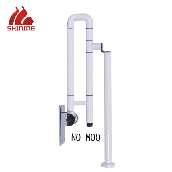 Nylon Flip-Up Bathroom Grab Bar, Wall-Mounted Safety Rail for Toilet/Shower | Model XY 32-29-2 | Custom Colors, Factory Wholesale - Image 2