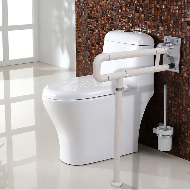 Nylon Flip-Up Bathroom Grab Bar, Wall-Mounted Safety Rail for Toilet/Shower | Model XY 32-29-2 | Custom Colors, Factory Wholesale