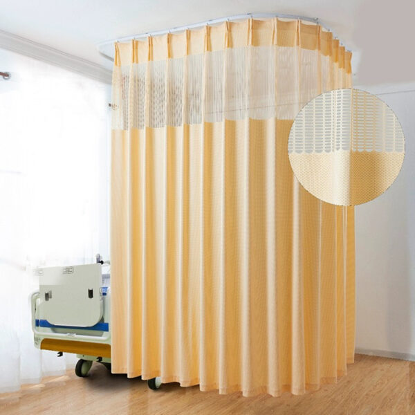 XY-curatin Hospital Cubicle/Privacy Curtain – Polypropylene, Antimicrobial, Mesh-Top Option, Durable & Customizable
