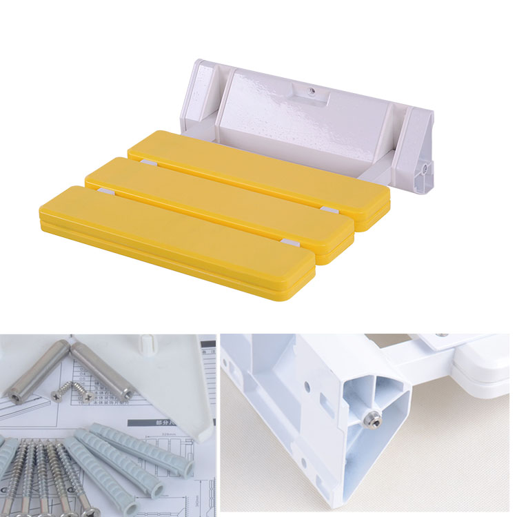 Folding Wall-Mounted Shower Seat, ABS + Aluminum, 130 kg Load — XY 320-31 | Factory Wholesale