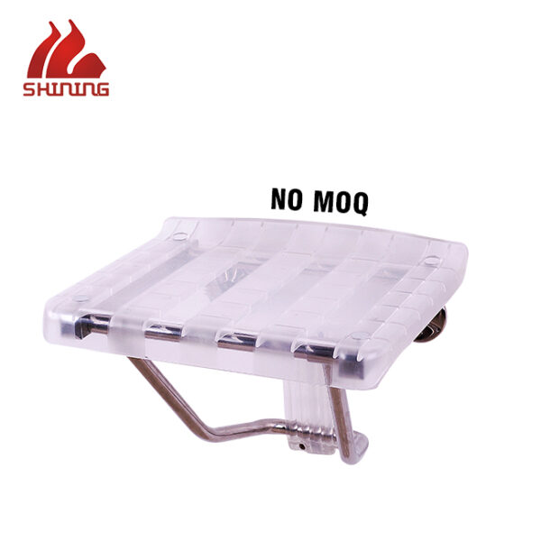 XY 320-35 Heavy-Duty Folding Wall-Mounted Shower Seat, ABS + Stainless steel+Plastic, 200 kg Load, White – Factory Wholesale