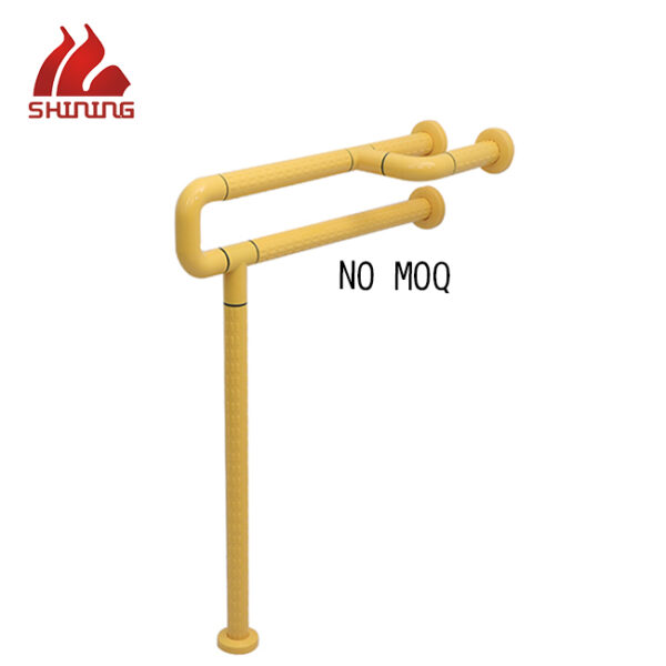 Nylon Bathroom Grab Bar with Floor Support, XY32-35 — Antibacterial, Rust-Resistant, OEM Colors, Wholesale