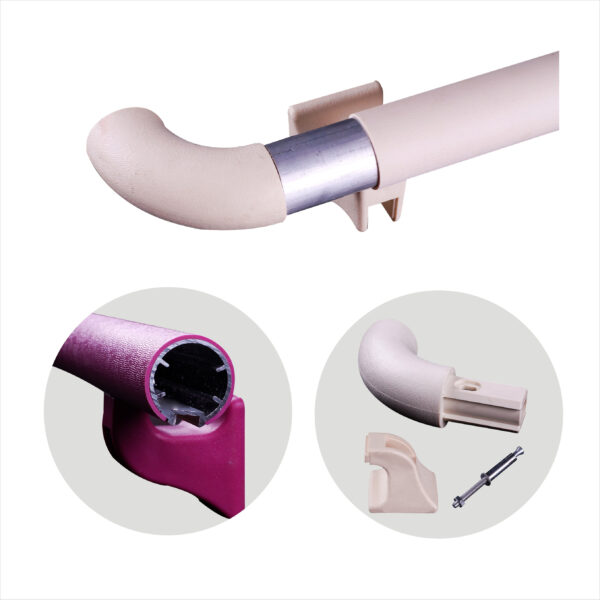 XY 38 Medical Handrail, 38 mm — Aluminum Core + PVC Cover, 5 m Length, Wall-Mounted, Factory Direct - Image 5