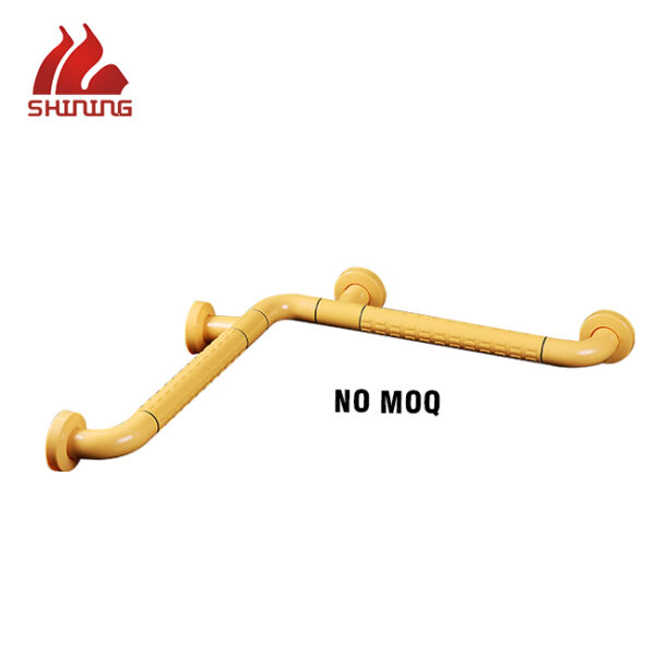 XY32-39 Nylon-Coated L-Shaped Grab Bar | Aluminum Core, Anti-Slip, Antibacterial Option | Wholesale for Hotel, Toilet & Shower