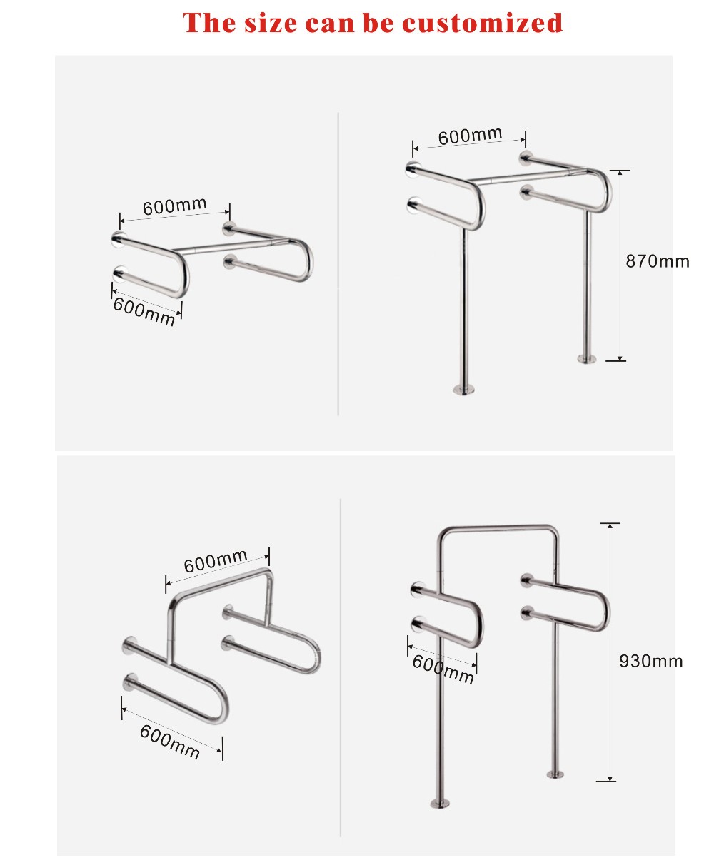 XY32-41 32mm 304 Stainless Steel Grab Bar for Toilet/Shower/Bathtub – Anti-Slip, Polished/Matt, Factory Wholesale