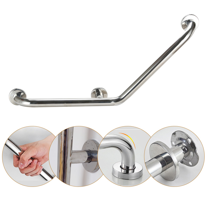XY32-45 304 Stainless Steel Grab Bar, 32 mm, Wall-Mounted Bathroom Safety Handrail (Polished/Matte) – Factory Supply, MOQ 50