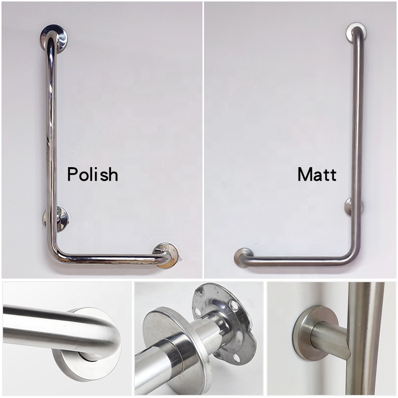 XY32-47 L-Shaped 304 Stainless Steel Grab Bar, 32 mm (1.25