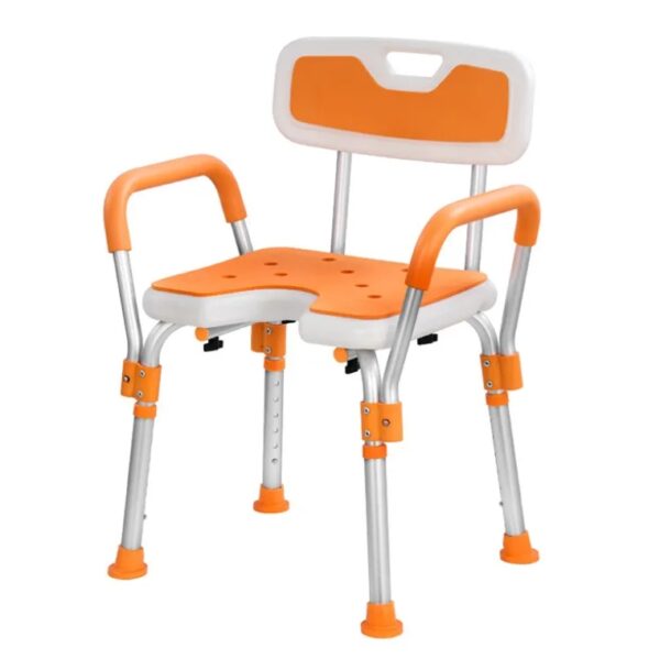 XY320-49 Adjustable Heavy-Duty Shower Chair with Back & Arms, 300 kg Load, Aluminum Frame, EVA/PE Seat – Wholesale & OEM