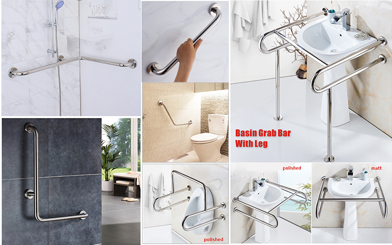 XY32-49 304 Stainless Steel Flip-Up Bathroom Grab Bar, Ø32 mm | Wholesale & OEM