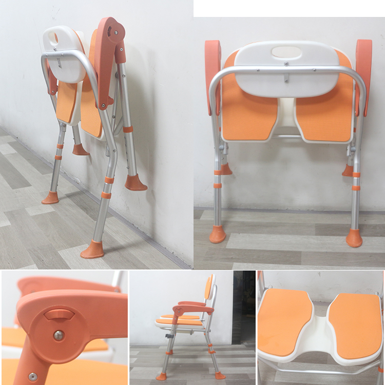 Wholesale 300 kg Adjustable Aluminum Shower Chair with Back & Arms, EVA Seat – Model XY320-51