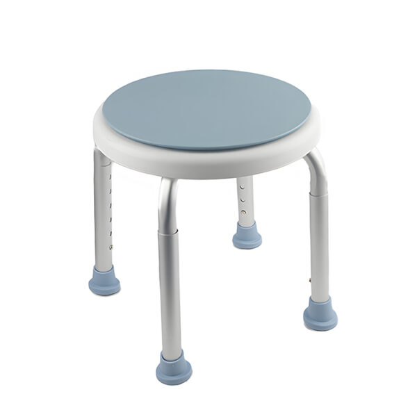 XY320-62 Adjustable Aluminum Shower Stool, 300kg Load, Non-Slip Round Bath Seat | Factory Wholesale