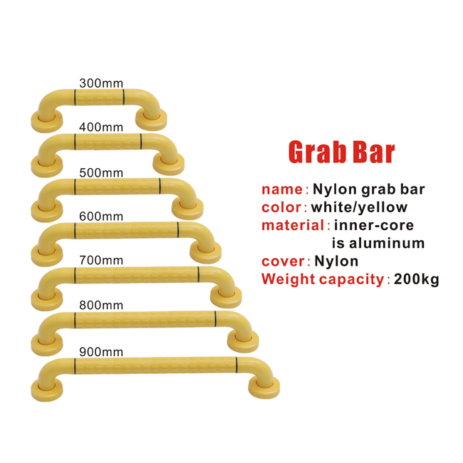 Straight Nylon-Coated Grab Bar, Model XY32-23