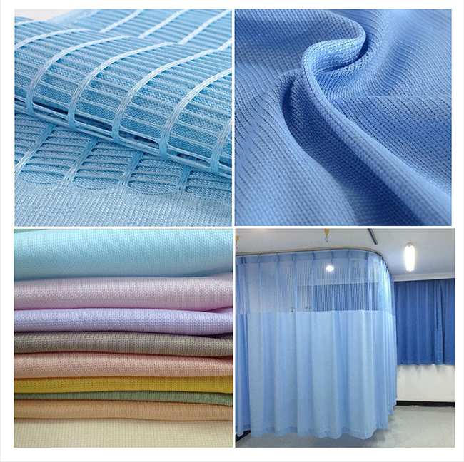 XY-curatin Hospital Cubicle/Privacy Curtain – Polypropylene, Antimicrobial, Mesh-Top Option, Durable & Customizable