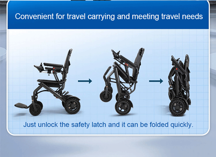 Factory Sale Foldable Light Weight Travel Electric Wheelchair Comfortable Auto Wheelchair for Handicapped