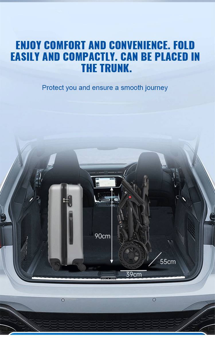 Factory Sale Foldable Light Weight Travel Electric Wheelchair Comfortable Auto Wheelchair for Handicapped