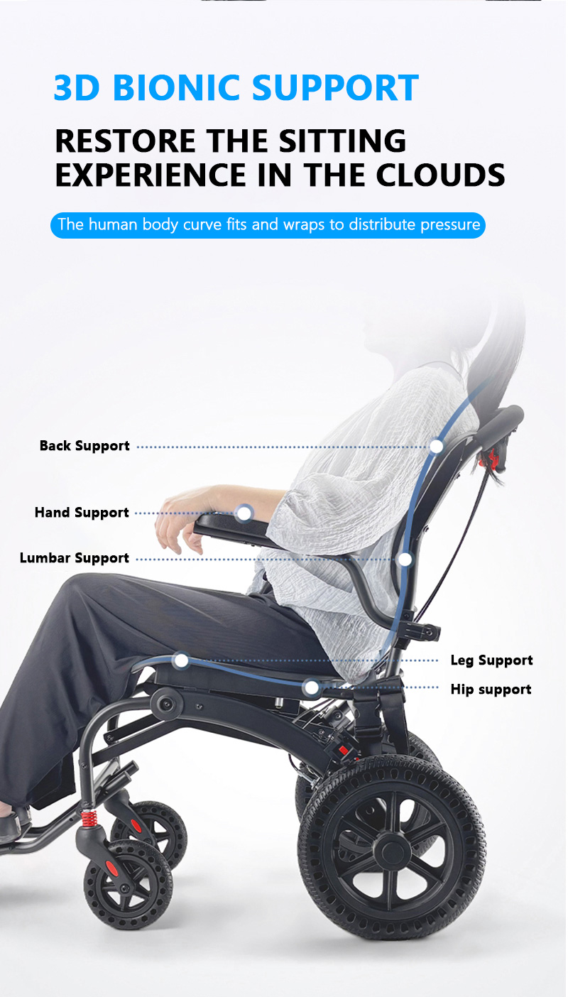 Factory Wholesale Manual Foldable Wheelchair Medical Lightweight Steel Wheelchair for Elderly Disabled