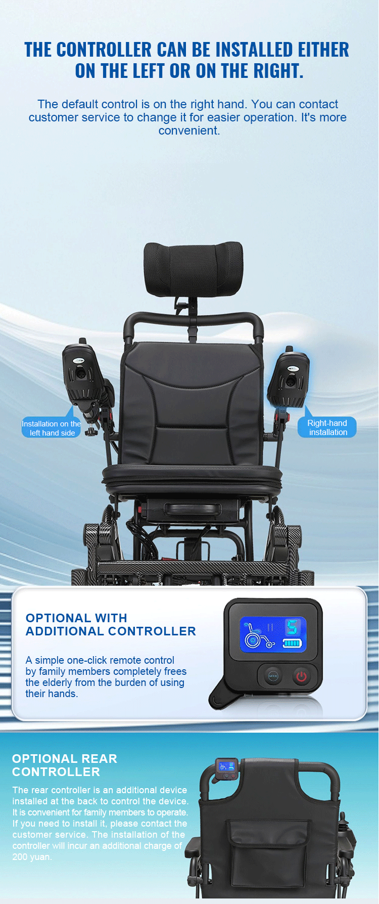 Factory Sale Foldable Light Weight Travel Electric Wheelchair Comfortable Auto Wheelchair for Handicapped