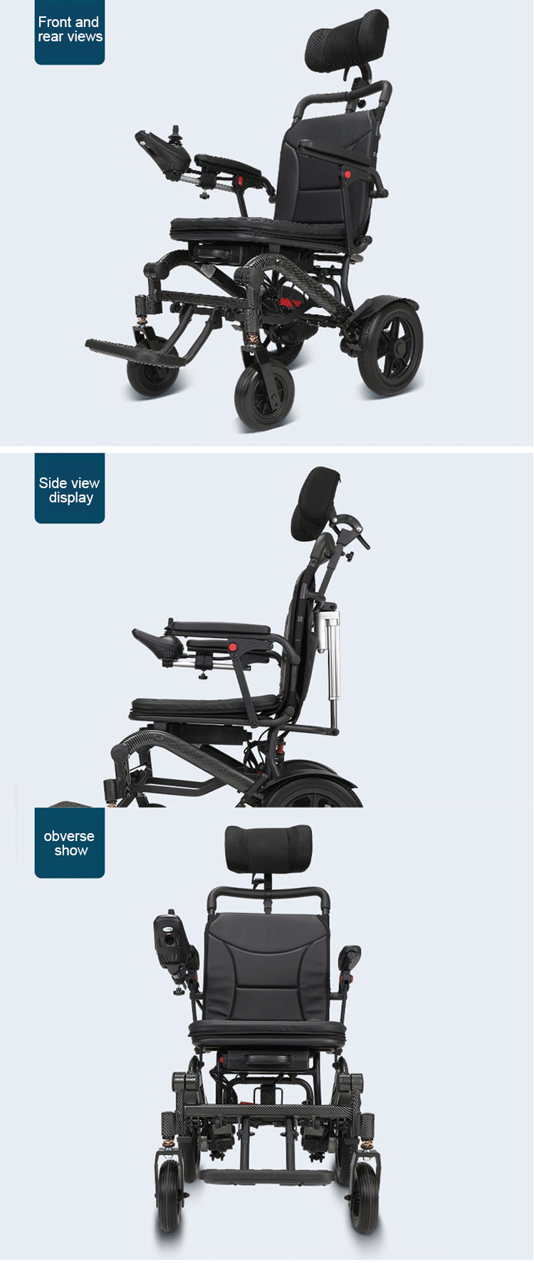 Factory Sale Foldable Light Weight Travel Electric Wheelchair Comfortable Auto Wheelchair for Handicapped