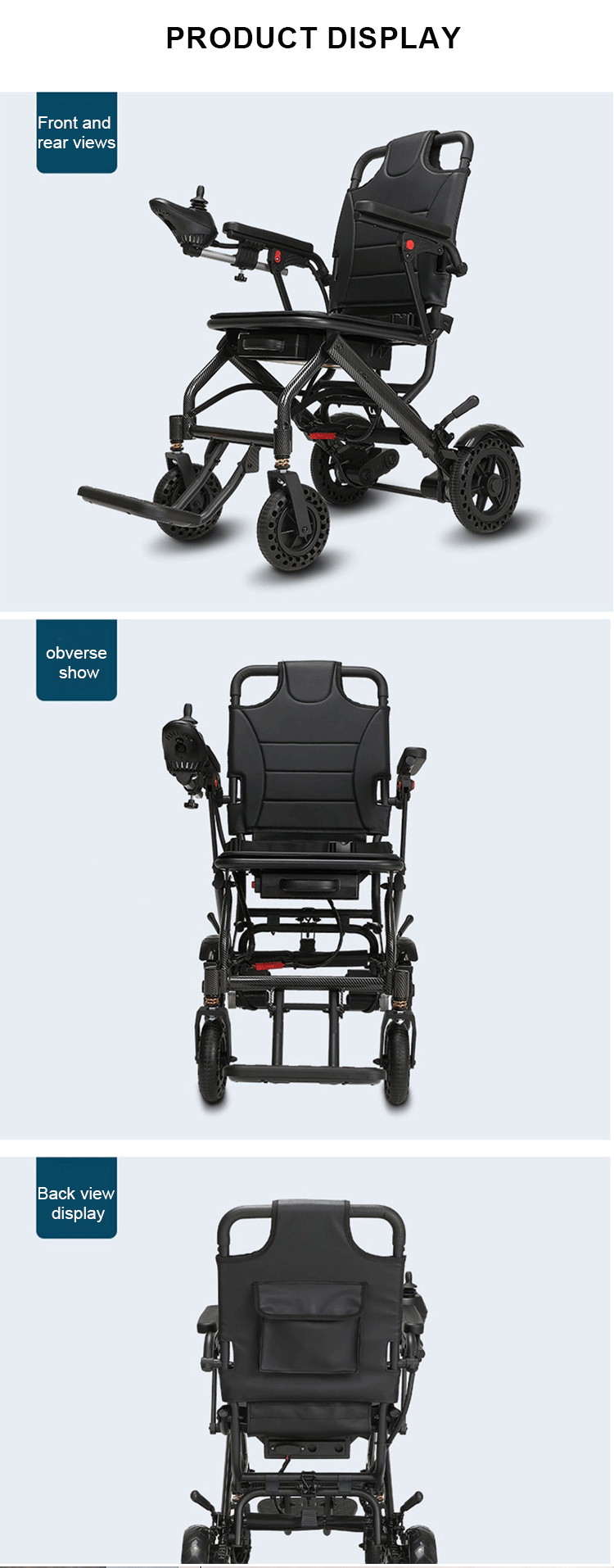 Factory Sale Foldable Light Weight Travel Electric Wheelchair Comfortable Auto Wheelchair for Handicapped