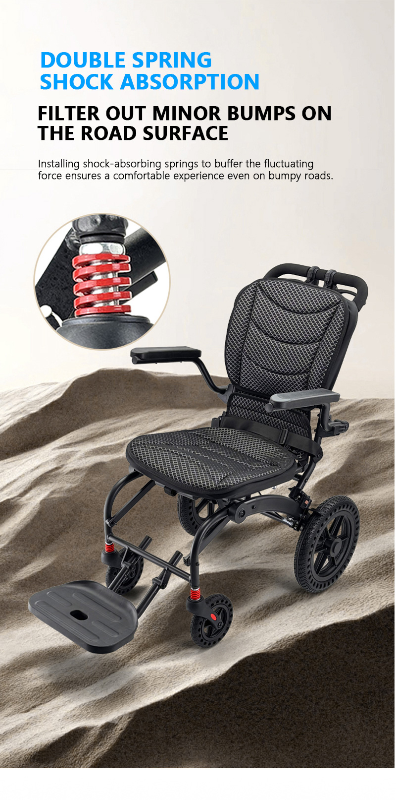 Factory Wholesale Manual Foldable Wheelchair Medical Lightweight Steel Wheelchair for Elderly Disabled