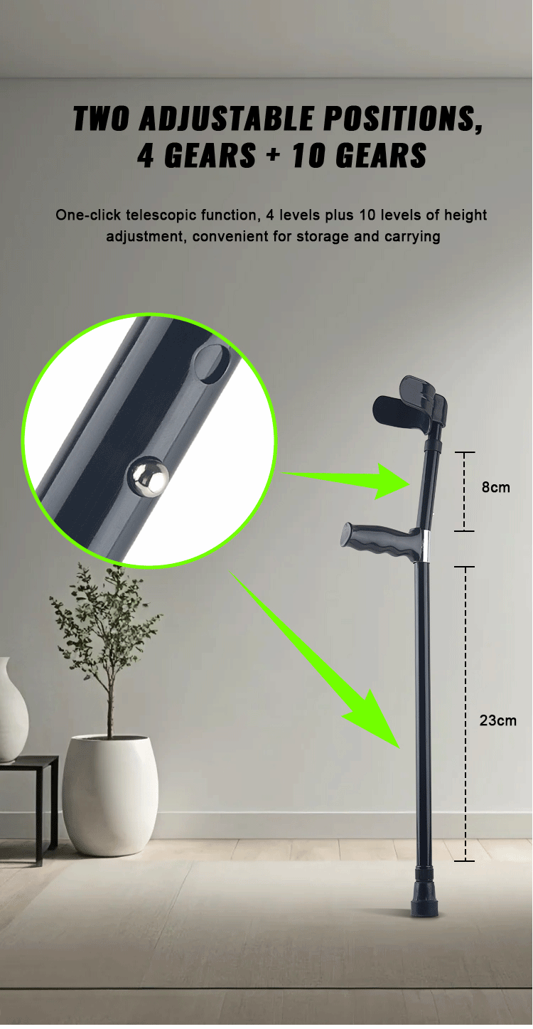 Wholesale Folding Walking Cane Hand Grip Walking Stick Arm Elbow Crutch Walking Aids for Disabled