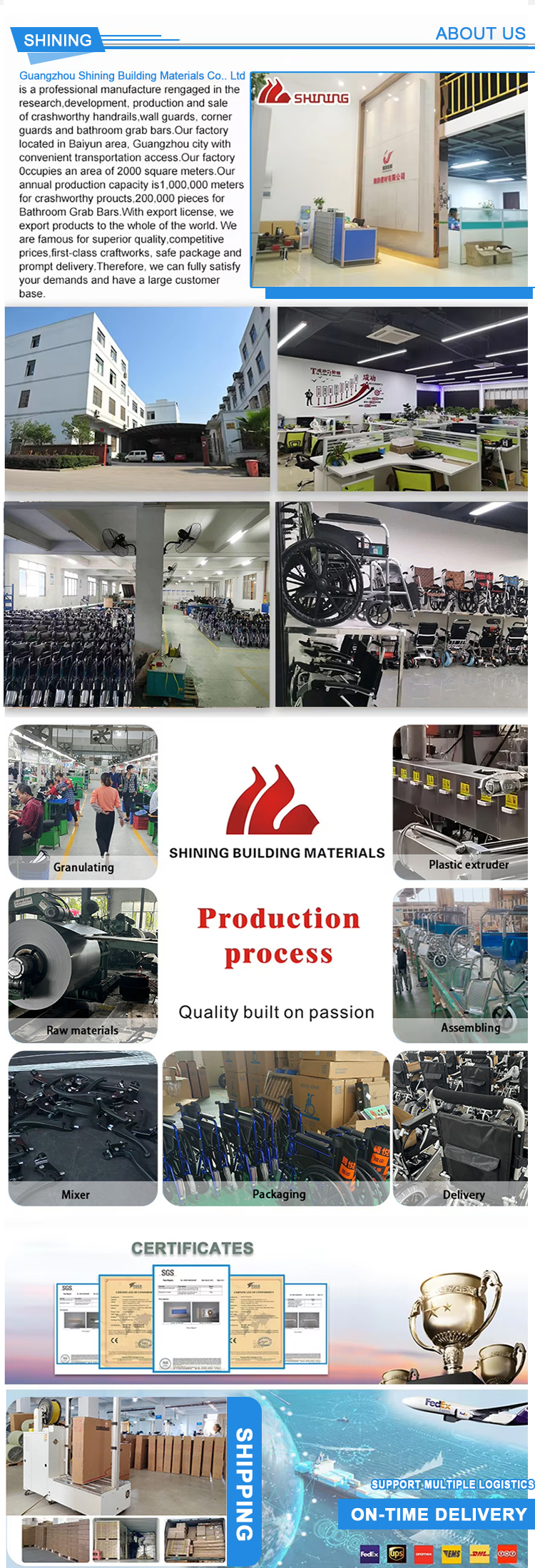 Factory Custom Aluminum Walking Aids Foldable Lightweight Roller Walker for Disabled Rehabilitation Therapy