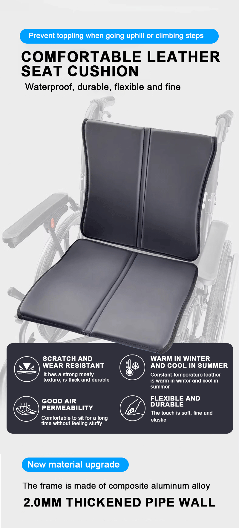 Best Quality OEM Manual Wheelchair Foldable Aluminium Alloy Wheelchair Disabled Elderly Rehabilitation Equipment