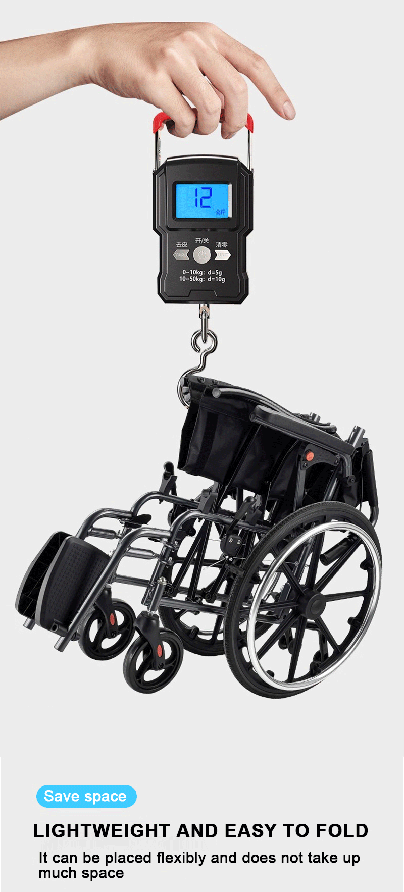 Best Quality OEM Manual Wheelchair Foldable Aluminium Alloy Wheelchair Disabled Elderly Rehabilitation Equipment