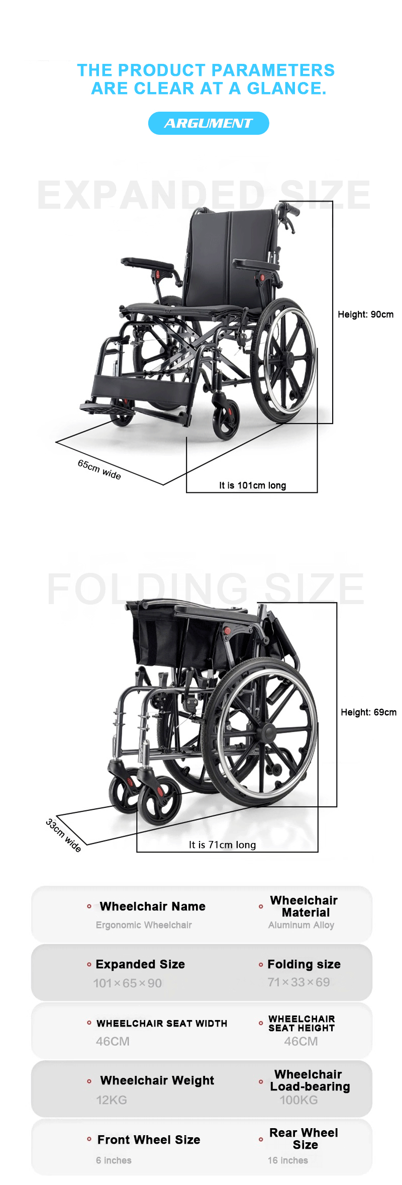 Best Quality OEM Manual Wheelchair Foldable Aluminium Alloy Wheelchair Disabled Elderly Rehabilitation Equipment
