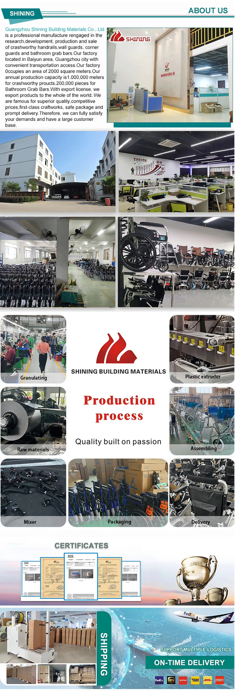 Factory Ultra Lightweight Airplane Wheelchair Aluminum Manual Wheelchair Foldable for Transport