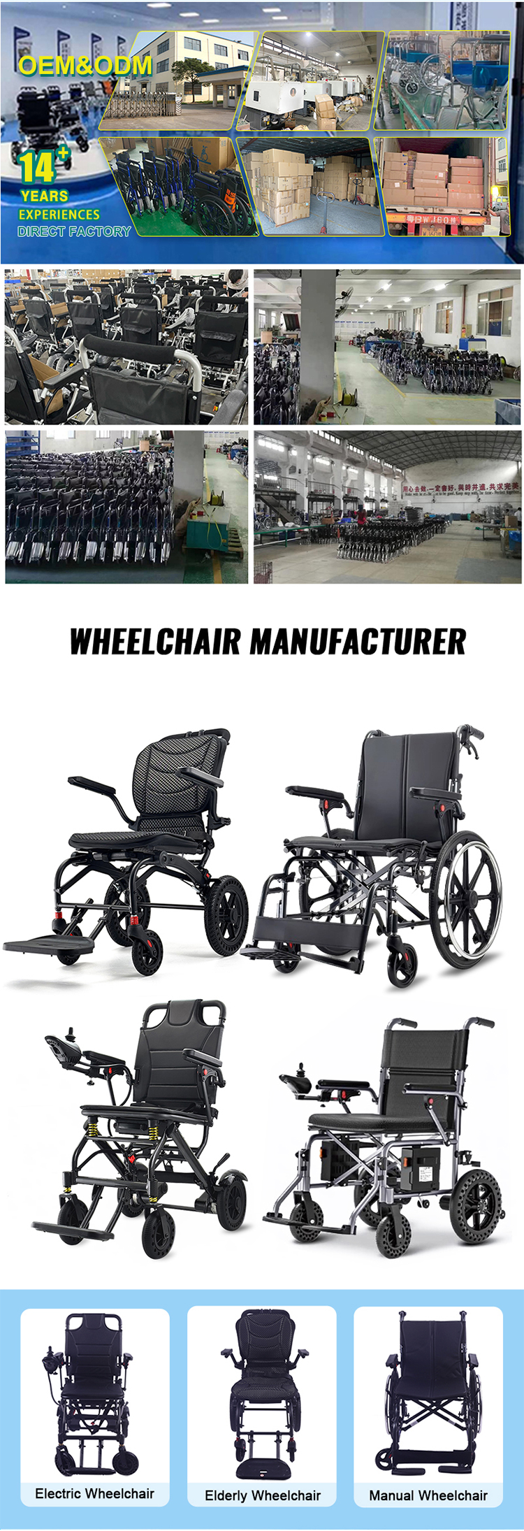 Wholesale High Quality Manual Wheelchair Aluminum Folding Armrest Wheelchair Lightweight Wheelchair for Disabled Elderly