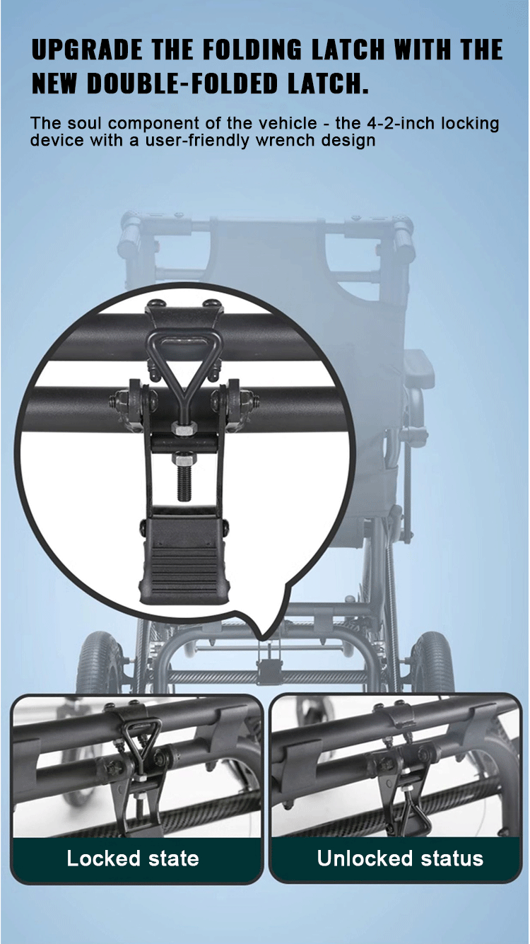 Wholesale High Quality Manual Wheelchair Aluminum Folding Armrest Wheelchair Lightweight Wheelchair for Disabled Elderly