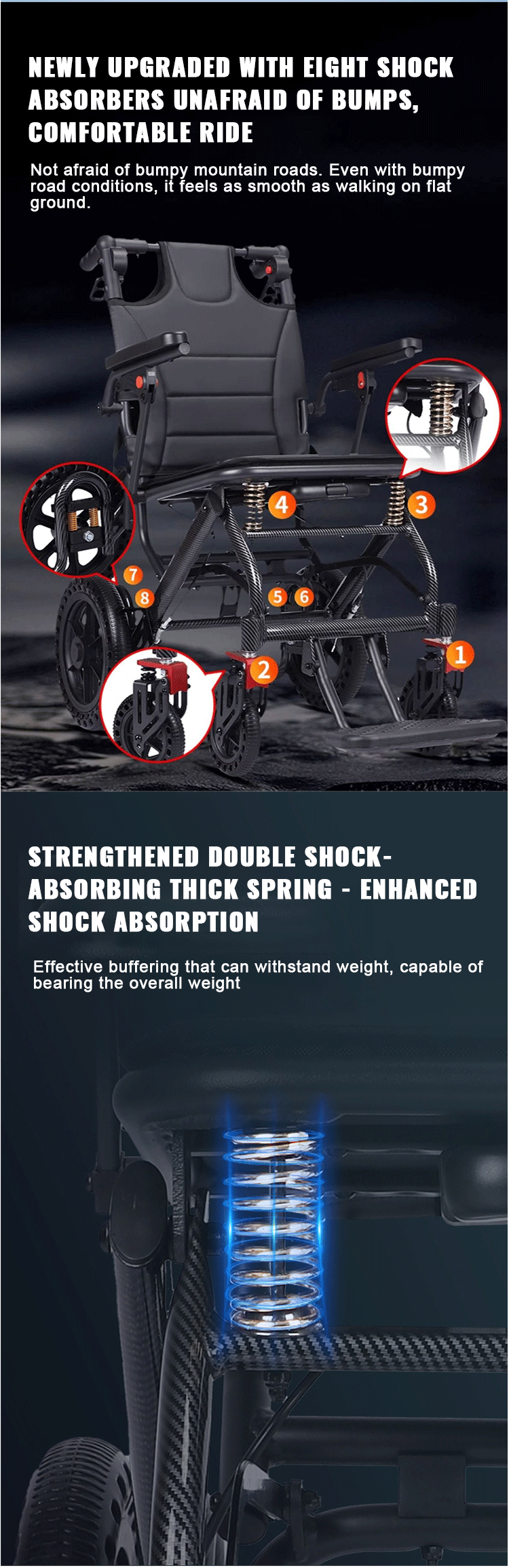 Wholesale High Quality Manual Wheelchair Aluminum Folding Armrest Wheelchair Lightweight Wheelchair for Disabled Elderly