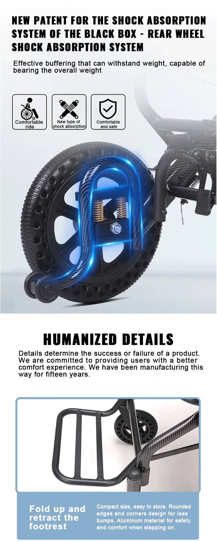 Wholesale High Quality Manual Wheelchair Aluminum Folding Armrest Wheelchair Lightweight Wheelchair for Disabled Elderly