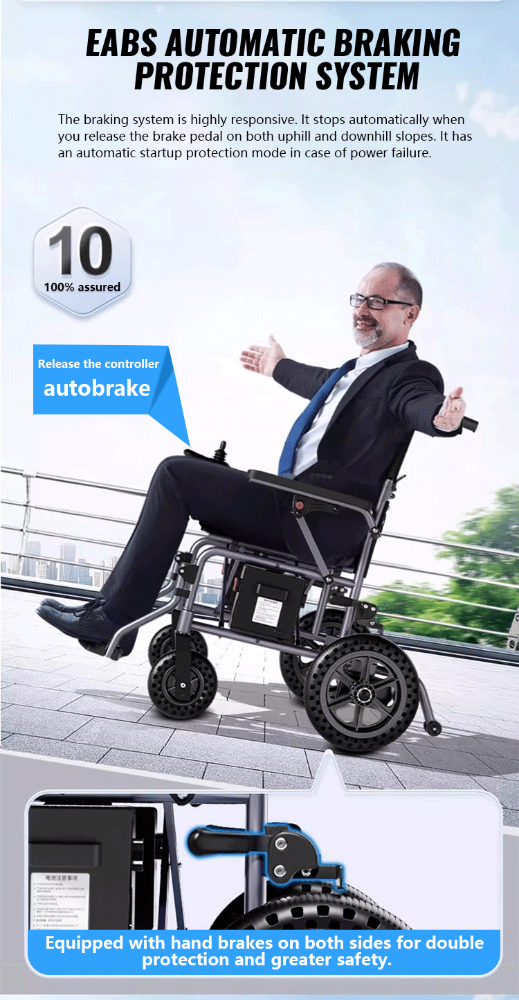 Wholesale Lightweight Electric Wheelchair Motorized Wheel Chair 360W Airplane Approved Portable Electric Wheelchair