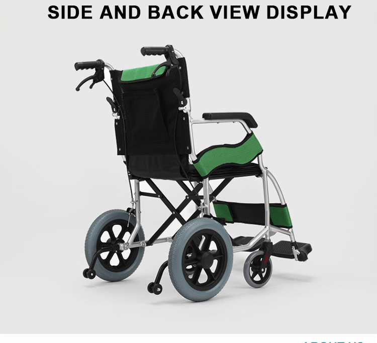 Factory Direct Selling Manual Wheelchair Aluminum Alloy Folding Lightweight Wheelchair for Disabled Elderly