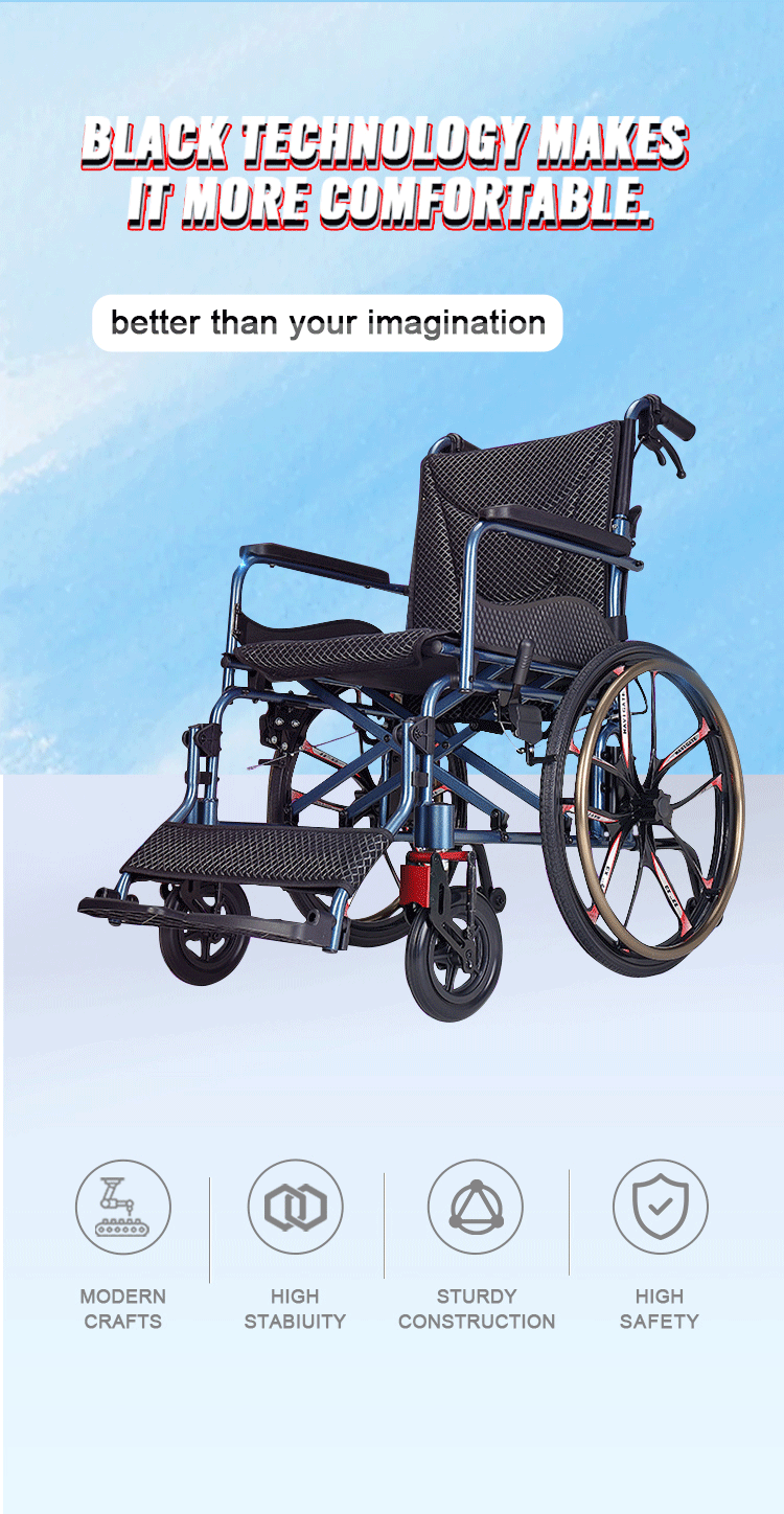 Wholesale Premium Quality Wheelchair Foldable Aluminium Alloy Wheelchair for Disabled Elderly Manual Customized Wheelchair