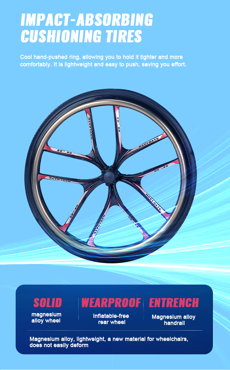 Wholesale Premium Quality Wheelchair Foldable Aluminium Alloy Wheelchair for Disabled Elderly Manual Customized Wheelchair