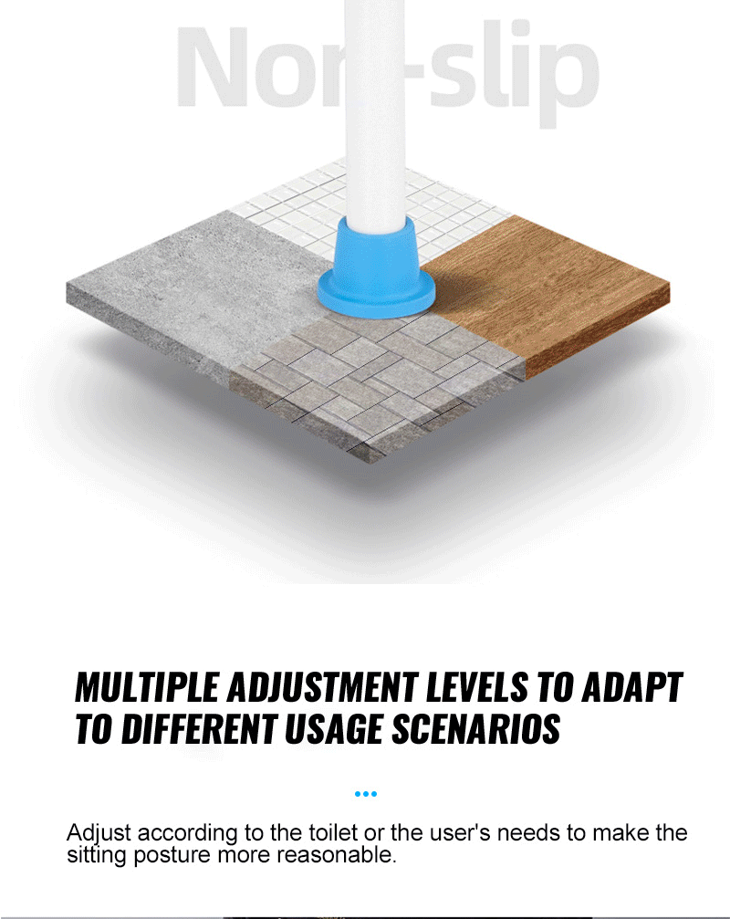 Wholesale OEM Folding Commode Handle Adjustable Toilet Armrest Easy Assembly for Toilet Safety Rail