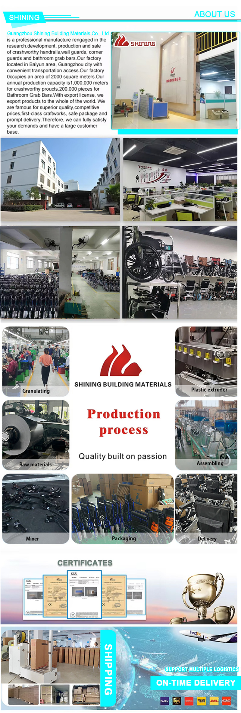 Wholesale OEM Folding Commode Handle Adjustable Toilet Armrest Easy Assembly for Toilet Safety Rail