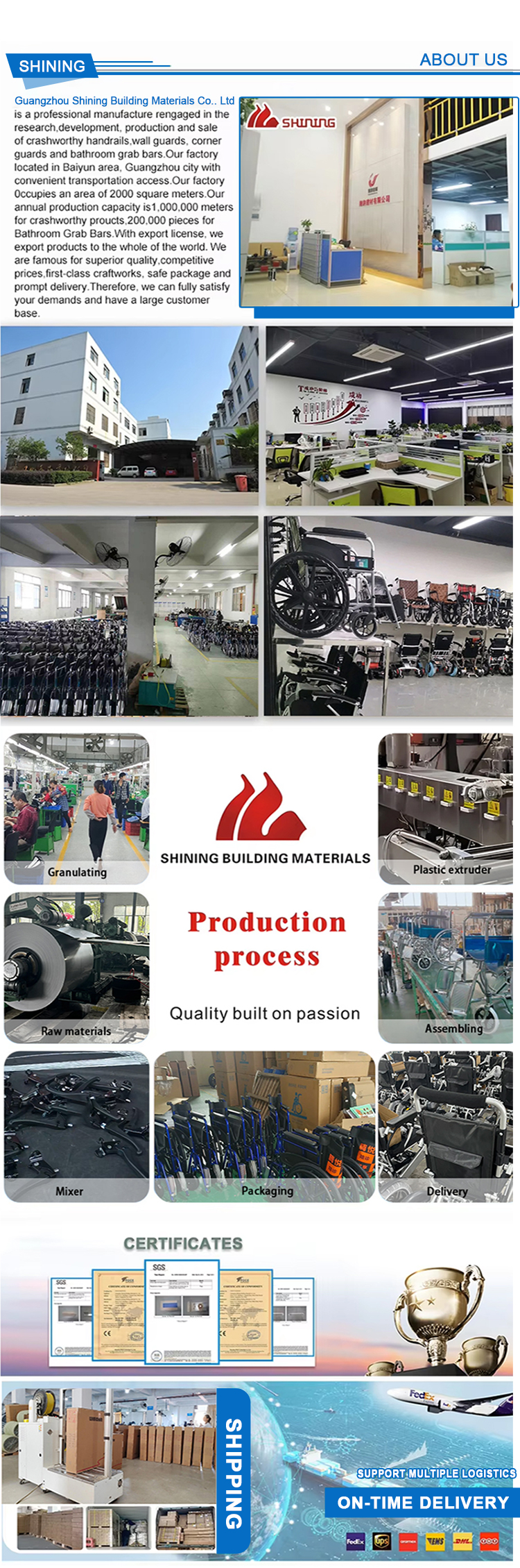 Manufacturer OEM Aluminum Eldery Commode Chair Height Adjustable Mobile Toilet Chair