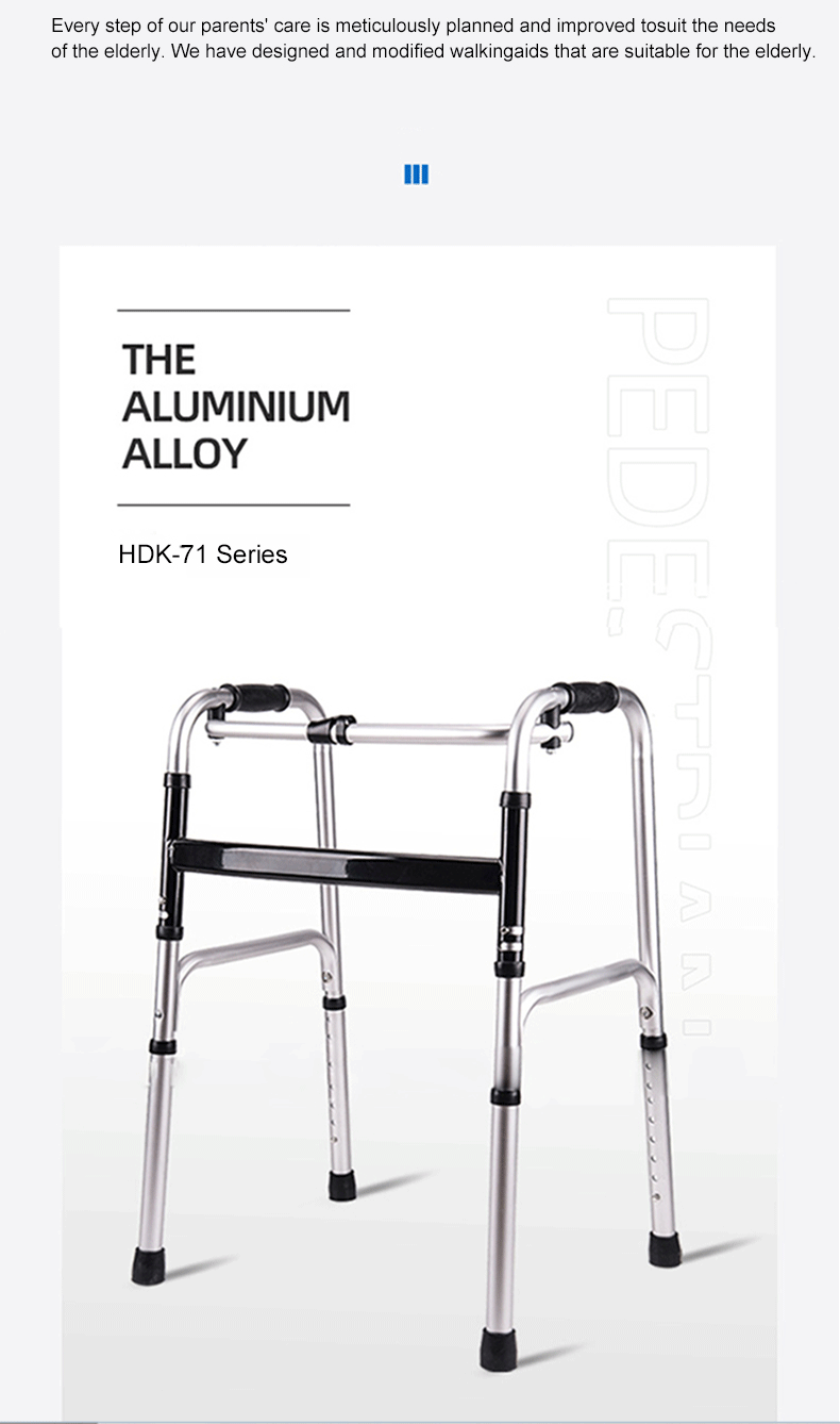 Factory Aluminum Forearm Walker Aid Adjustable Mobility Wheel Walker Folding Rollator Walker for Senior Handicap Disabled