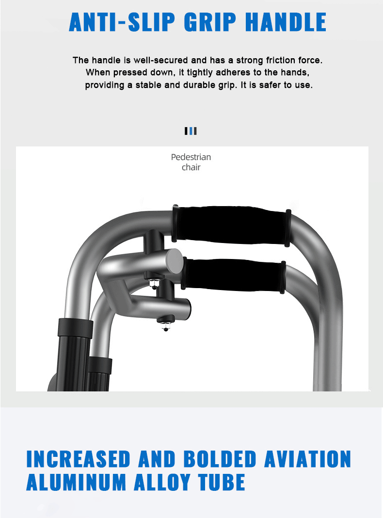 Factory Aluminum Forearm Walker Aid Adjustable Mobility Wheel Walker Folding Rollator Walker for Senior Handicap Disabled