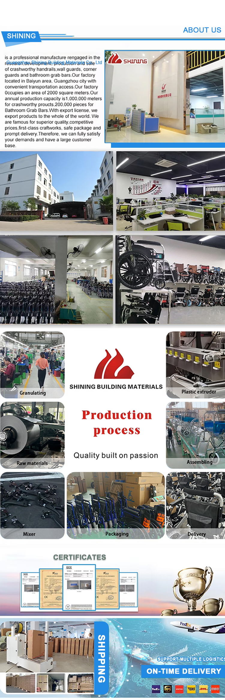 Factory Aluminum Forearm Walker Aid Adjustable Mobility Wheel Walker Folding Rollator Walker for Senior Handicap Disabled